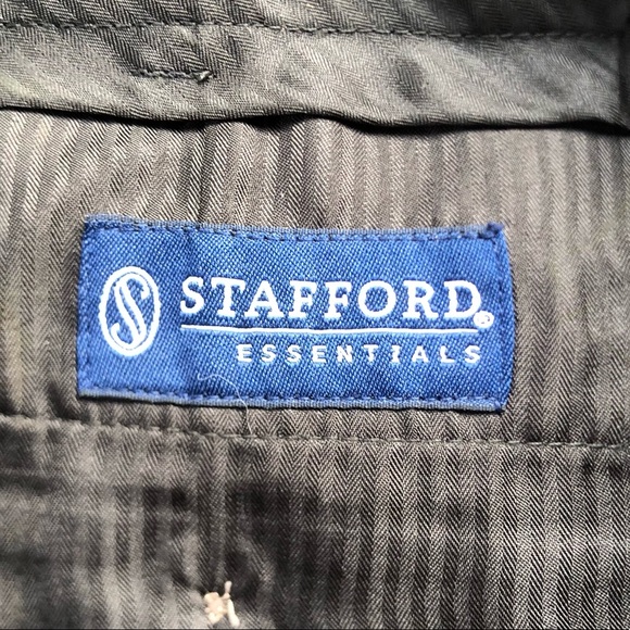 Stafford Performance Microfiber Classic Fit Flat Front Trousers - Picture 2 of 7